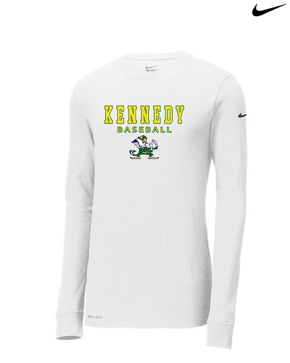 Kennedy HS Baseball Block - Mens Nike Longsleeve