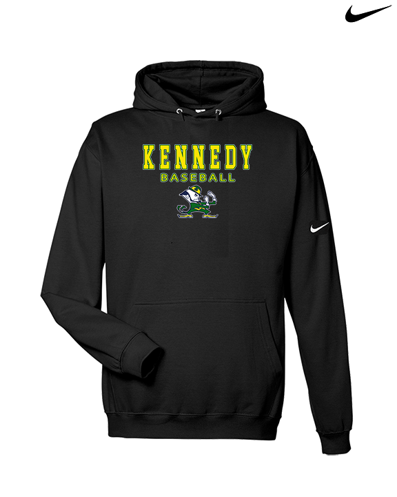 Kennedy HS Baseball Block - Nike Club Fleece Hoodie
