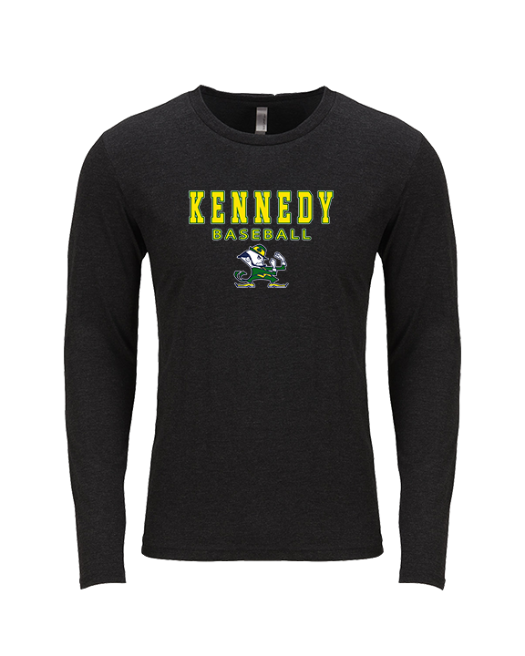 Kennedy HS Baseball Block - Tri-Blend Long Sleeve