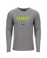 Kennedy HS Baseball Block - Tri-Blend Long Sleeve