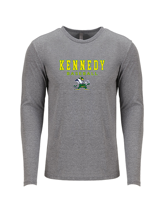 Kennedy HS Baseball Block - Tri-Blend Long Sleeve