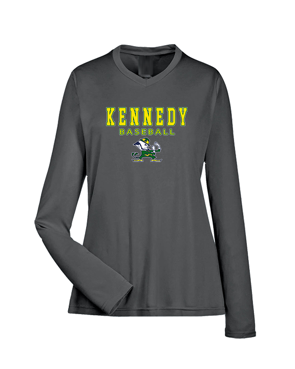 Kennedy HS Baseball Block - Womens Performance Longsleeve