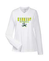 Kennedy HS Baseball Block - Womens Performance Longsleeve