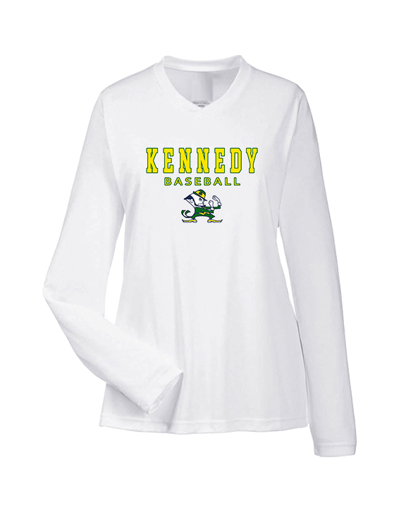 Kennedy HS Baseball Block - Womens Performance Longsleeve