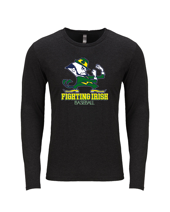 Kennedy HS Baseball Shadow - Tri-Blend Long Sleeve
