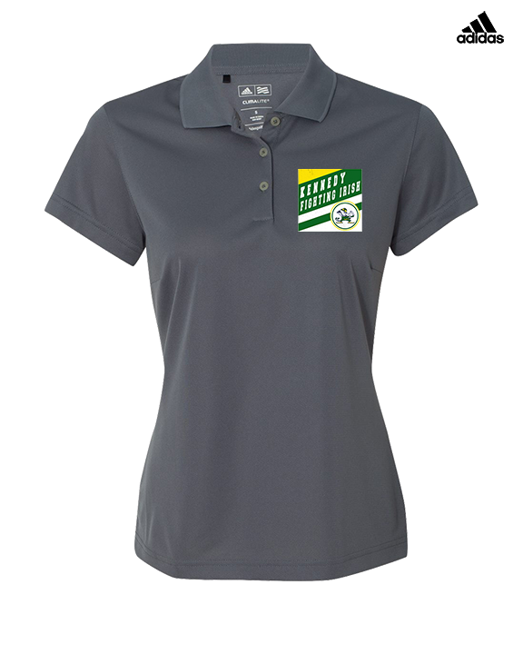 Kennedy HS Baseball Square - Adidas Womens Polo