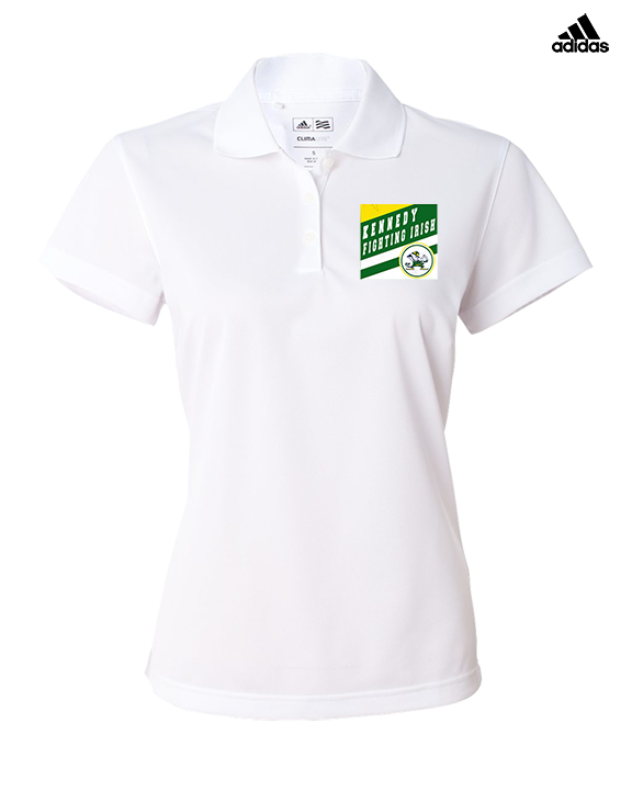 Kennedy HS Baseball Square - Adidas Womens Polo
