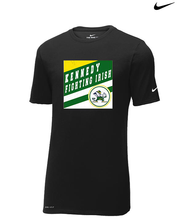 Kennedy HS Baseball Square - Mens Nike Cotton Poly Tee