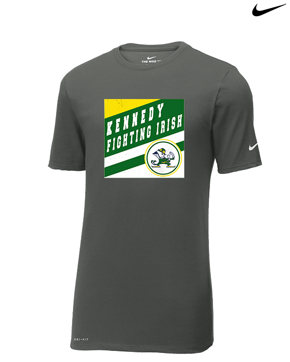 Kennedy HS Baseball Square - Mens Nike Cotton Poly Tee