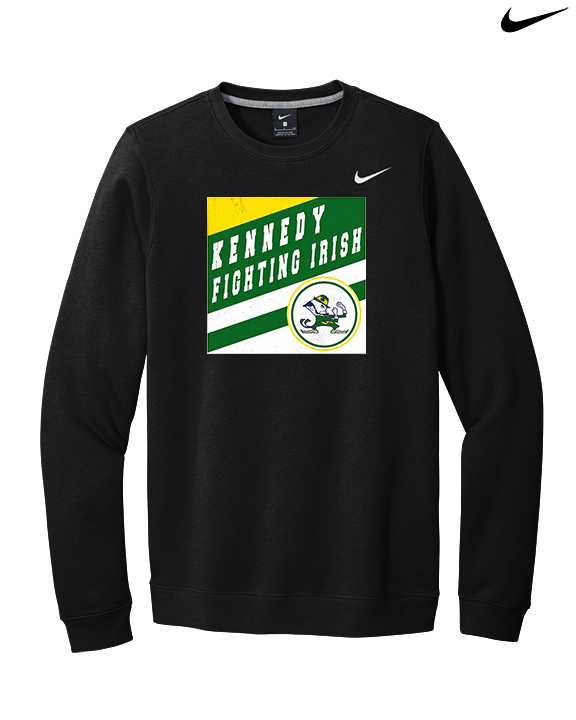 Kennedy HS Baseball Square - Mens Nike Crewneck