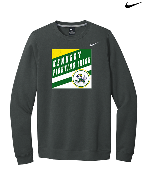 Kennedy HS Baseball Square - Mens Nike Crewneck