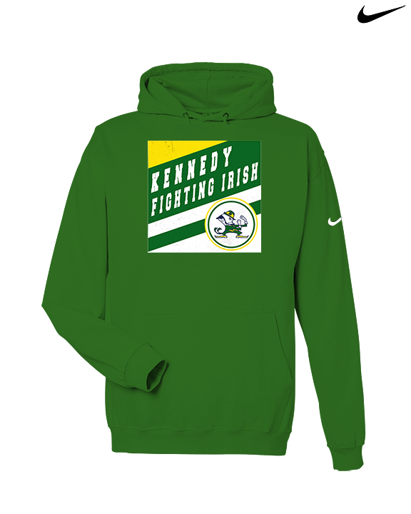 Kennedy HS Baseball Square - Nike Club Fleece Hoodie