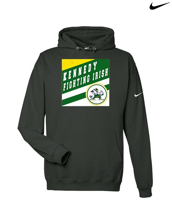 Kennedy HS Baseball Square - Nike Club Fleece Hoodie