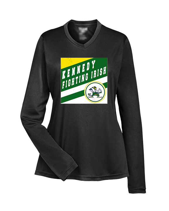 Kennedy HS Baseball Square - Womens Performance Longsleeve