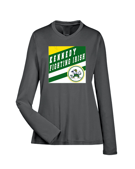 Kennedy HS Baseball Square - Womens Performance Longsleeve
