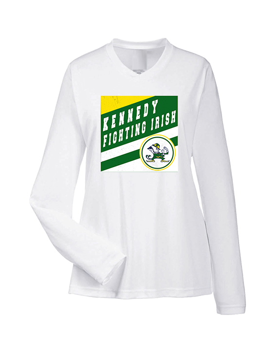 Kennedy HS Baseball Square - Womens Performance Longsleeve