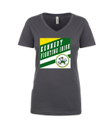 Kennedy HS Baseball Square - Womens Vneck