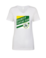 Kennedy HS Baseball Square - Womens Vneck