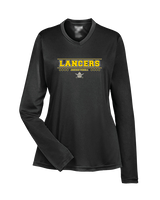 Lafayette HS Boys Basketball Border 2 - Womens Performance Longsleeve