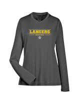 Lafayette HS Boys Basketball Border 2 - Womens Performance Longsleeve