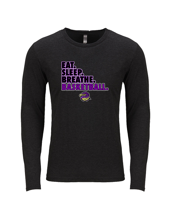Level-Up Mambas Basketball Eat Sleep Breathe - Tri-Blend Long Sleeve