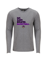 Level-Up Mambas Basketball Eat Sleep Breathe - Tri-Blend Long Sleeve