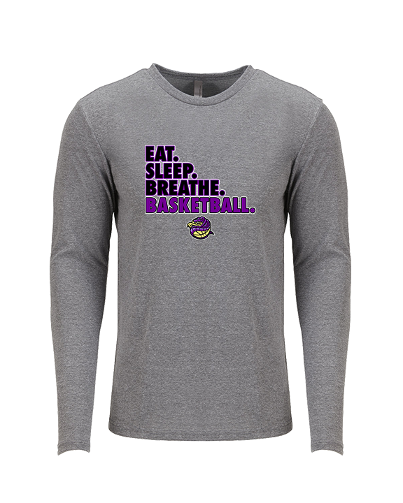 Level-Up Mambas Basketball Eat Sleep Breathe - Tri-Blend Long Sleeve