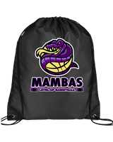 Level-Up Mambas Basketball Stacked - Drawstring Bag