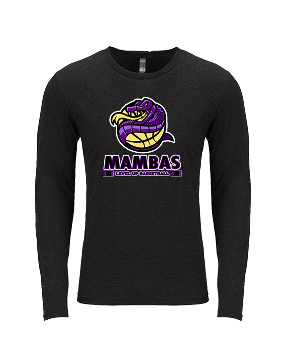 Level-Up Mambas Basketball Stacked - Tri-Blend Long Sleeve