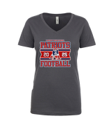 Liberty HS Football Stamp 25 - Womens Vneck
