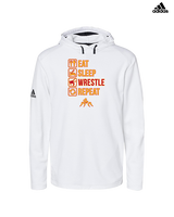 Loara HS Wrestling Eat Sleep Wrestle - Mens Adidas Hoodie
