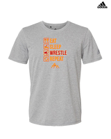Loara HS Wrestling Eat Sleep Wrestle - Mens Adidas Performance Shirt