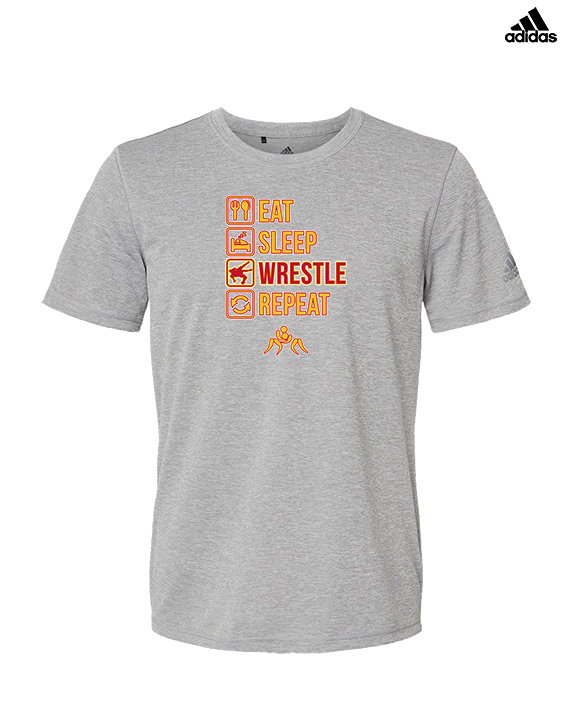Loara HS Wrestling Eat Sleep Wrestle - Mens Adidas Performance Shirt