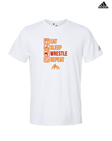 Loara HS Wrestling Eat Sleep Wrestle - Mens Adidas Performance Shirt