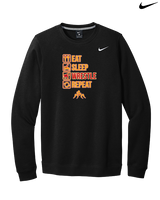 Loara HS Wrestling Eat Sleep Wrestle - Mens Nike Crewneck