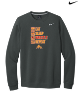 Loara HS Wrestling Eat Sleep Wrestle - Mens Nike Crewneck