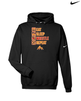 Loara HS Wrestling Eat Sleep Wrestle - Nike Club Fleece Hoodie