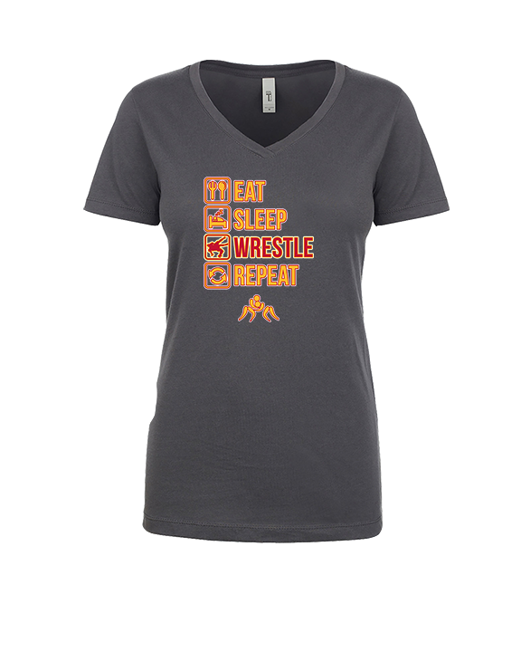 Loara HS Wrestling Eat Sleep Wrestle - Womens Vneck