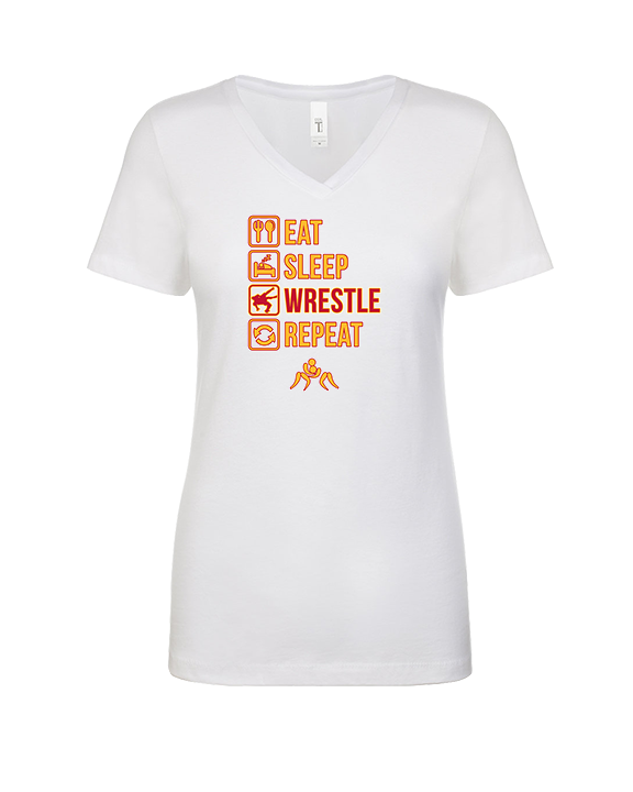 Loara HS Wrestling Eat Sleep Wrestle - Womens Vneck