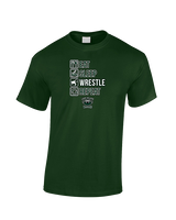 Long Branch Wrestling Eat Sleep Wrestle - Cotton T-Shirt