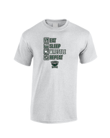 Long Branch Wrestling Eat Sleep Wrestle - Cotton T-Shirt