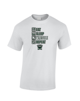 Long Branch Wrestling Eat Sleep Wrestle - Cotton T-Shirt
