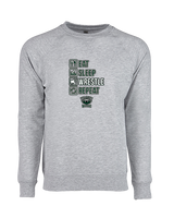 Long Branch Wrestling Eat Sleep Wrestle - Crewneck Sweatshirt