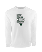 Long Branch Wrestling Eat Sleep Wrestle - Crewneck Sweatshirt