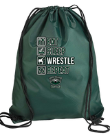Long Branch Wrestling Eat Sleep Wrestle - Drawstring Bag