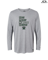 Long Branch Wrestling Eat Sleep Wrestle - Mens Oakley Longsleeve
