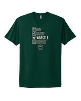 Long Branch Wrestling Eat Sleep Wrestle - Mens Select Cotton T-Shirt