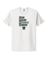 Long Branch Wrestling Eat Sleep Wrestle - Mens Select Cotton T-Shirt