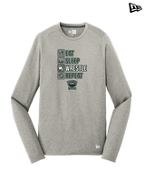 Long Branch Wrestling Eat Sleep Wrestle - New Era Performance Long Sleeve