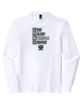 Long Branch Wrestling Eat Sleep Wrestle - Tri-Blend Long Sleeve